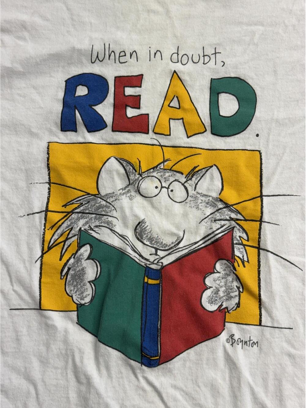 Vintage Sandra Boynton T-shirt When in doubt Read - L - Picture 3 of 8